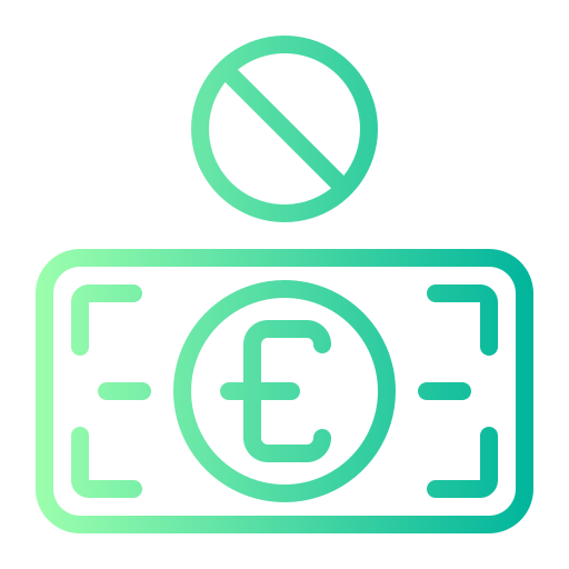 No money Generic gradient outline icon