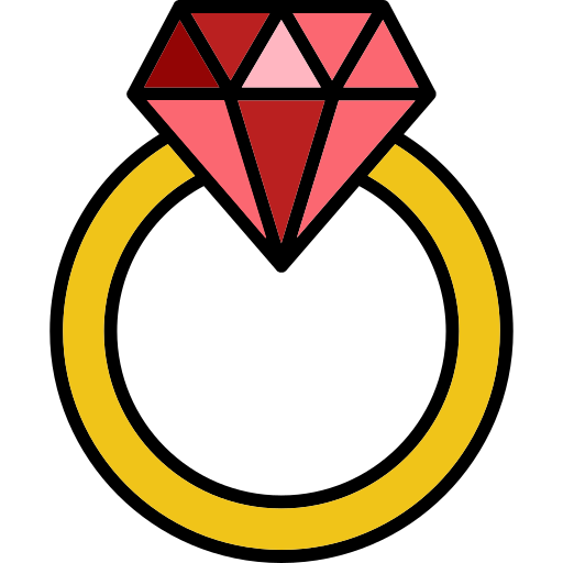anillo de diamantes Generic color lineal-color icono