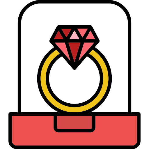 anillos de diamante Generic color lineal-color icono