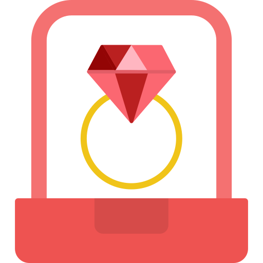 Diamond rings Generic color fill icon