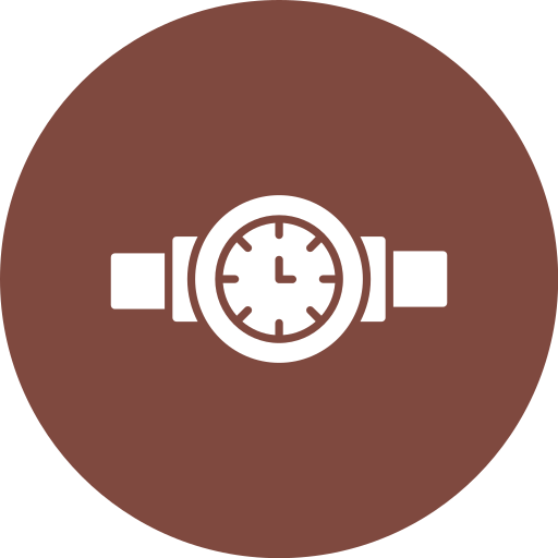 reloj de pulsera Generic color fill icono