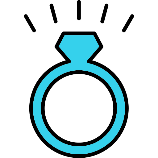 anello di diamanti Generic color lineal-color icona