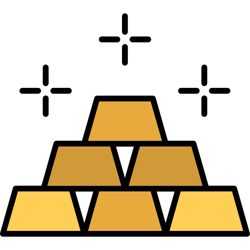 lingotti d'oro Generic color lineal-color icona