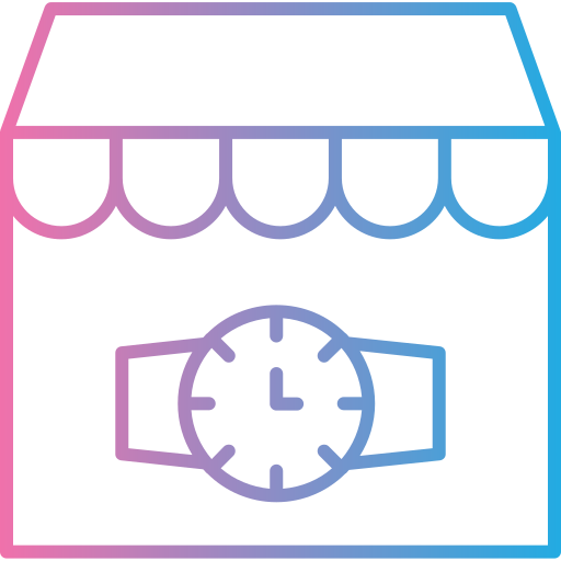 negozio di orologi Generic gradient outline icona