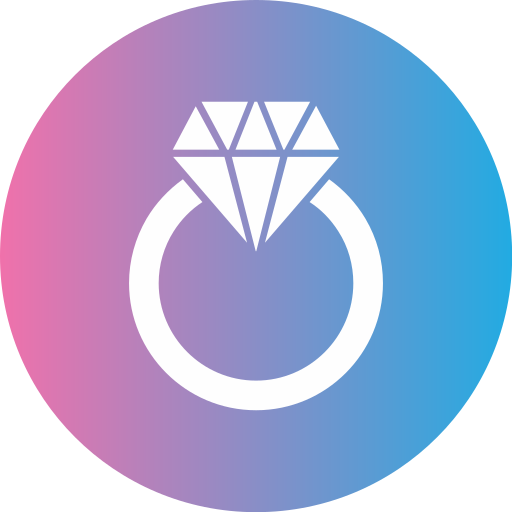 anillo de diamantes Generic gradient fill icono