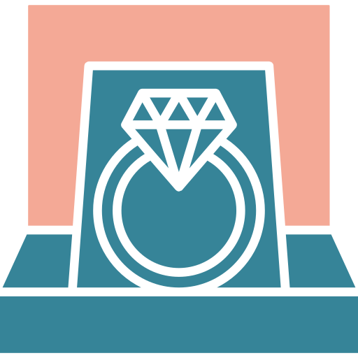 diamanten ring Generic color fill icoon