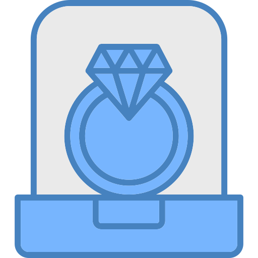 anelli di diamanti Generic color lineal-color icona