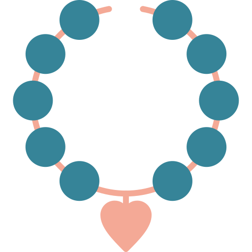 collana di perle Generic color fill icona