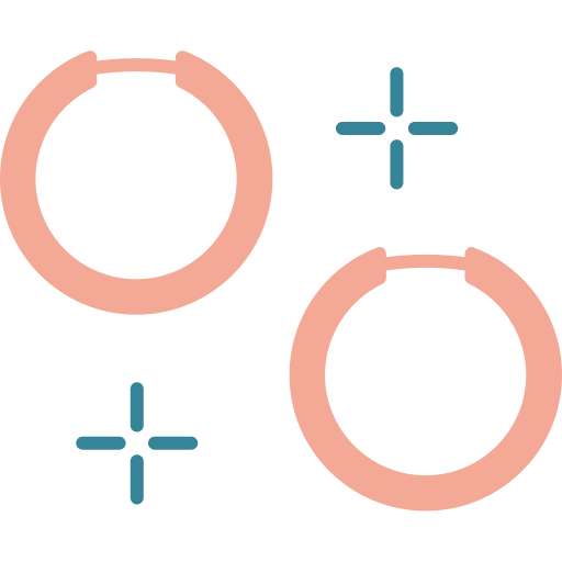 Серьги-кольца Generic color fill иконка