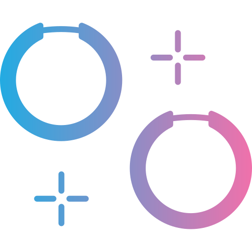 kolczyki w kształcie obręczy Generic gradient fill ikona