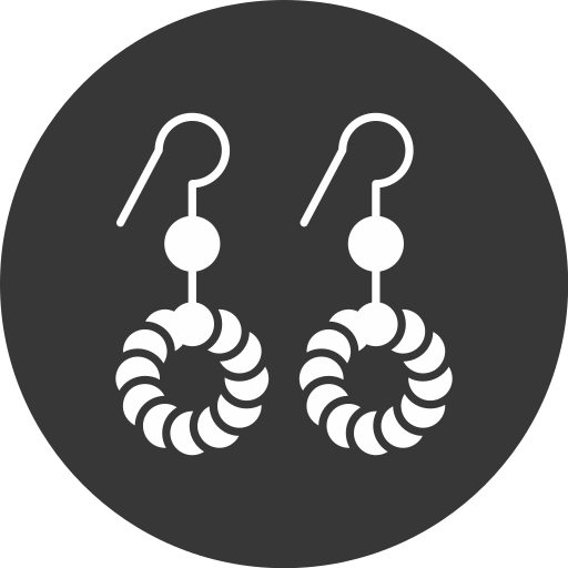 Earrings Generic black fill icon