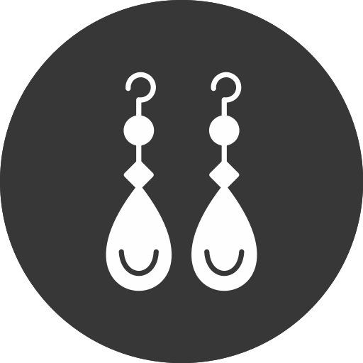 Earrings Generic black fill icon