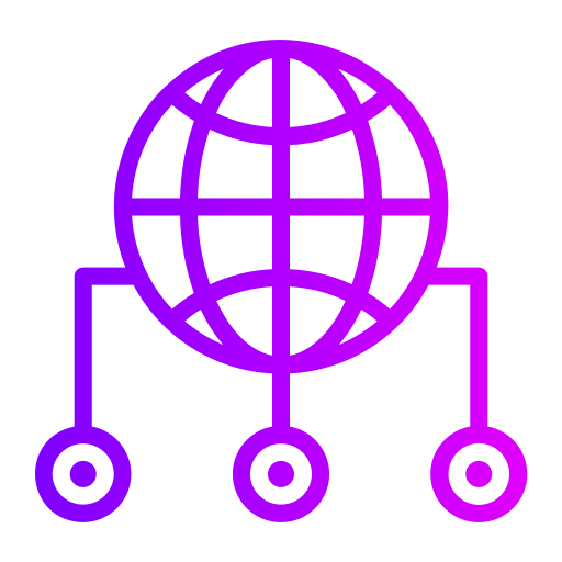 글로벌 네트워크 Generic gradient outline icon