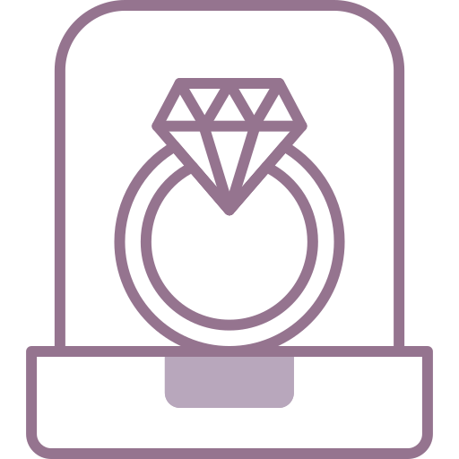 anillos de diamante Generic color lineal-color icono