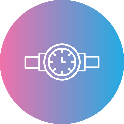 orologio da polso Generic gradient fill icona