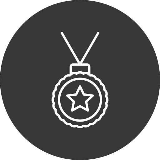 Медаль Generic black fill иконка