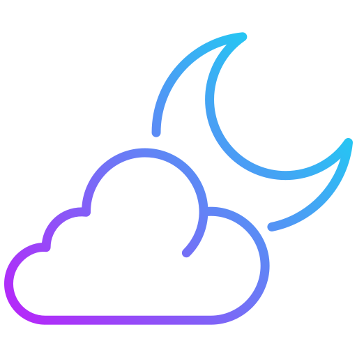 Cloudy night Generic gradient outline icon