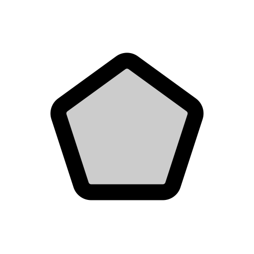 pentagon Generic color lineal-color icoon