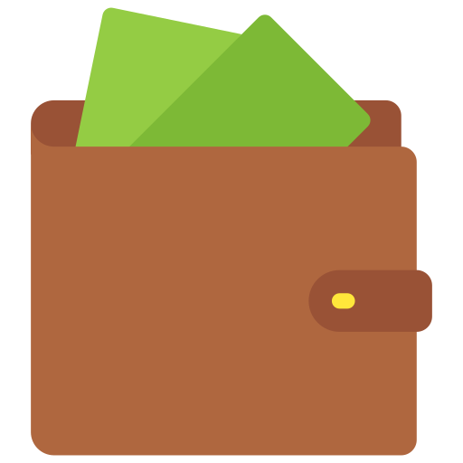 Wallet Juicy Fish Flat icon