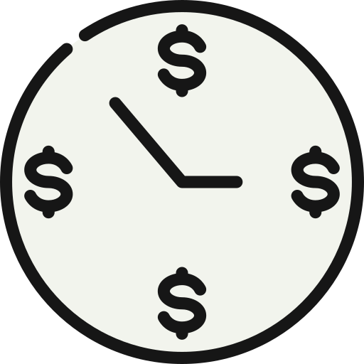 el tiempo es dinero Juicy Fish Soft-fill icono