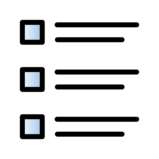 lista Generic gradient lineal-color icono