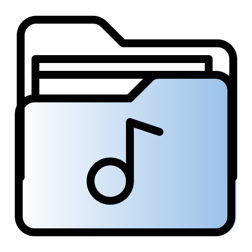 folder muzyczny Generic gradient lineal-color ikona