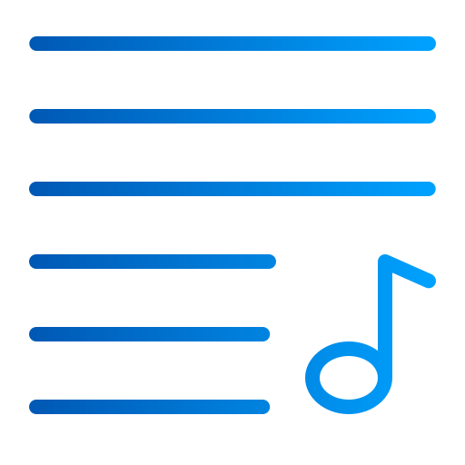 Playlist Generic gradient outline icon
