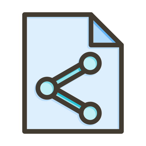 File sharing Generic color lineal-color icon