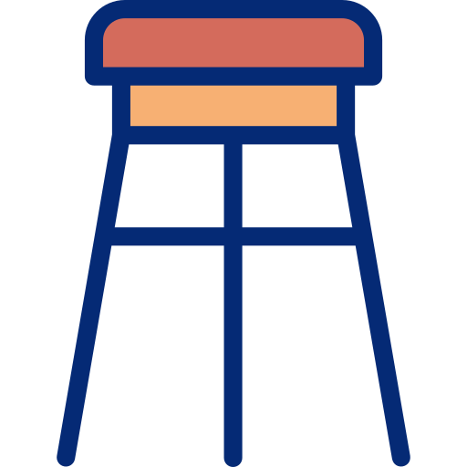 Stool Basic Accent Lineal Color icon