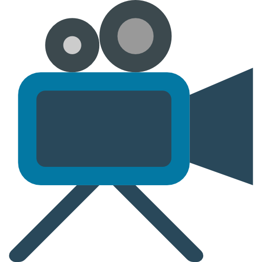 cámara de filmación Pause08 Flat icono