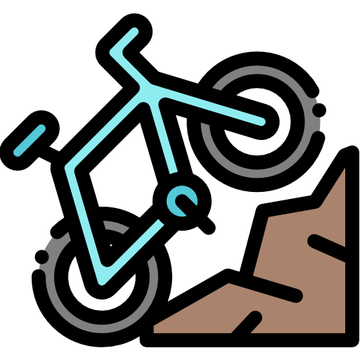bicicleta de montaña Detailed Rounded Lineal color icono