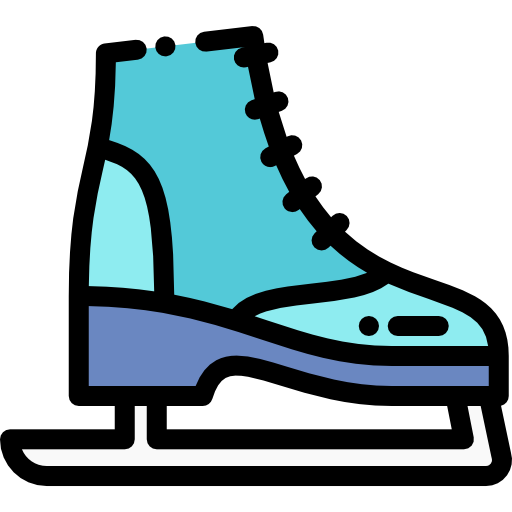 アイススケート Detailed Rounded Lineal color icon