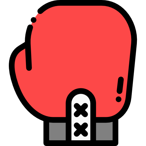 Boxing gloves Detailed Rounded Lineal color icon