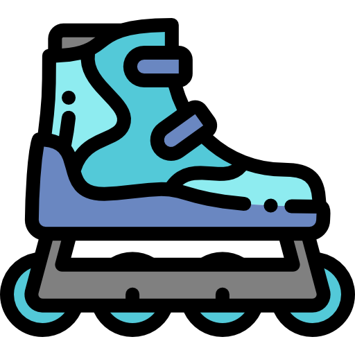 Roller skate Detailed Rounded Lineal color icon