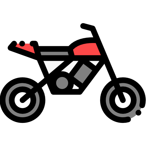 Motocross Detailed Rounded Lineal color icon