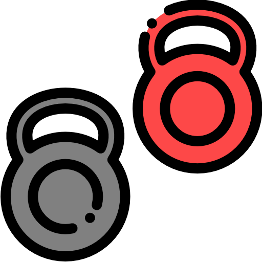 Kettlebell Detailed Rounded Lineal color icon