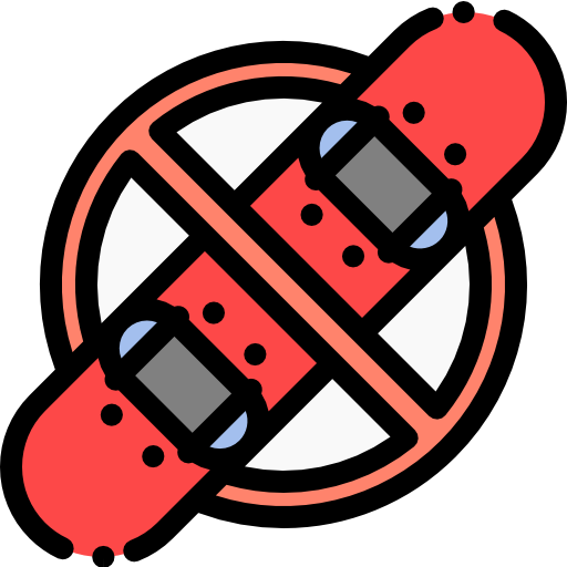 Skateboarding Detailed Rounded Lineal color icon