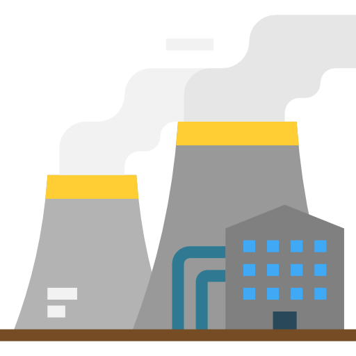 elektrownia jądrowa Pause08 Flat ikona