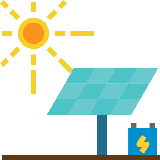 Solar panel Pause08 Flat icon