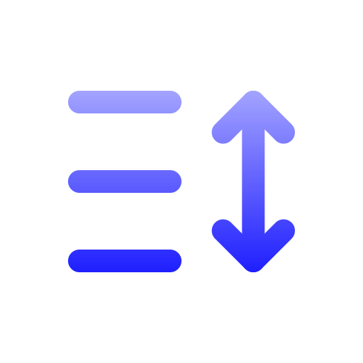 ordinare Generic gradient outline icona