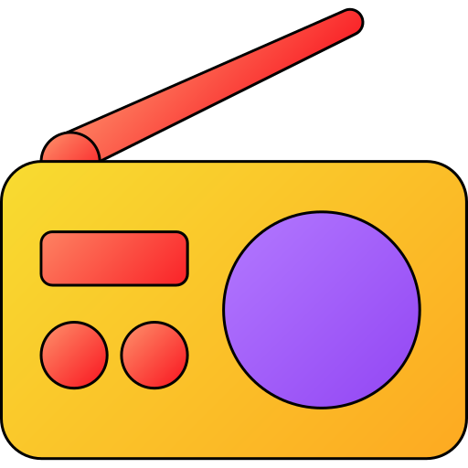 radio Generic gradient lineal-color icoon