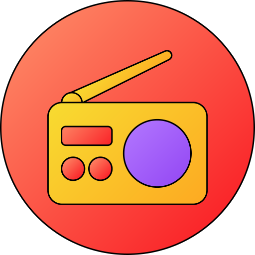 Radio Generic gradient lineal-color icon