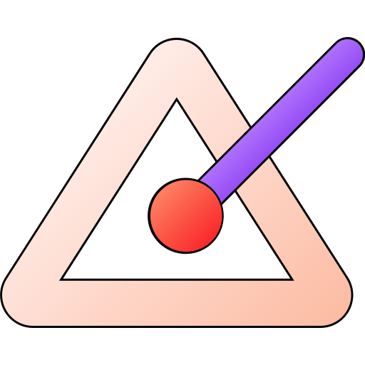 driehoek Generic gradient lineal-color icoon