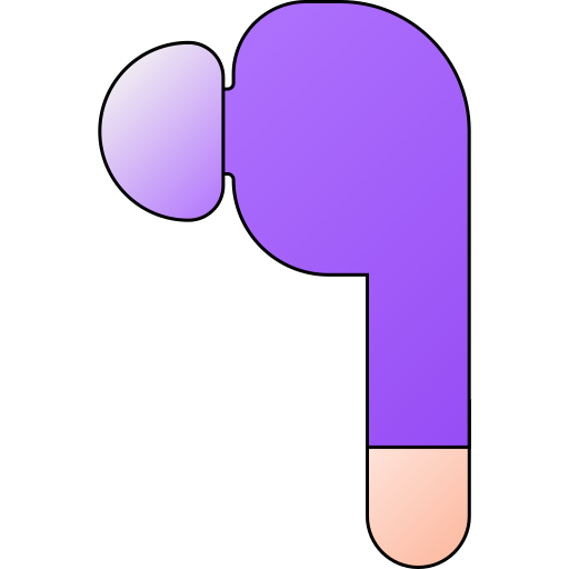 słuchawka douszna Generic gradient lineal-color ikona