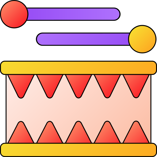 bęben Generic gradient lineal-color ikona