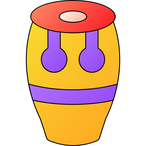 tamburo Generic gradient lineal-color icona