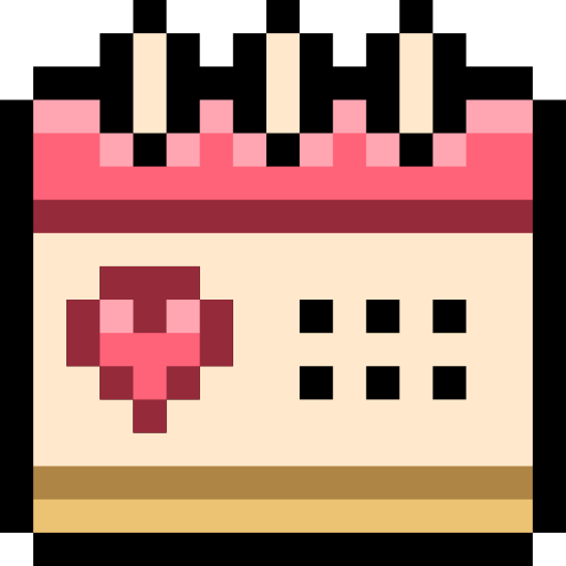 kalendarz Pixel Linear color ikona