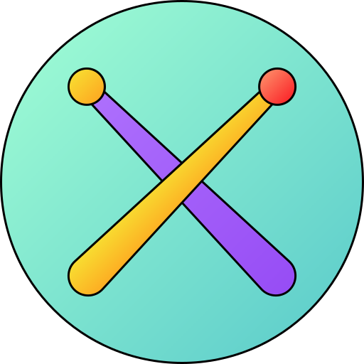 Барабанная палочка Generic gradient lineal-color иконка