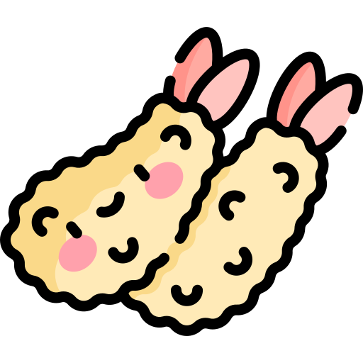 tempura Kawaii Lineal color icono