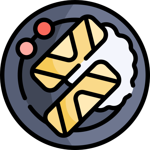 Spring rolls Kawaii Lineal color icon